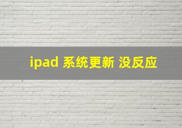 ipad 系统更新 没反应